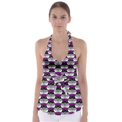 Hackers Town Void Mantis Hexagon Asexual Ace Pride Flag Babydoll Tankini Top