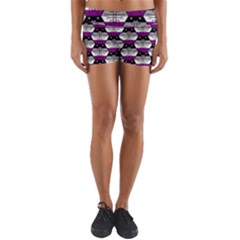 Hackers Town Void Mantis Hexagon Asexual Ace Pride Flag Yoga Shorts