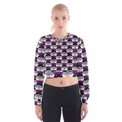 Hackers Town Void Mantis Hexagon Asexual Ace Pride Flag Cropped Sweatshirt by WetdryvacsLair