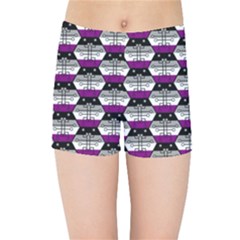 Hackers Town Void Mantis Hexagon Asexual Ace Pride Flag Kids  Sports Shorts by WetdryvacsLair