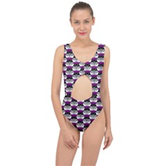 Hackers Town Void Mantis Hexagon Asexual Ace Pride Flag Center Cut Out Swimsuit