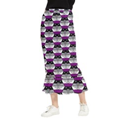 Hackers Town Void Mantis Hexagon Asexual Ace Pride Flag Maxi Fishtail Chiffon Skirt