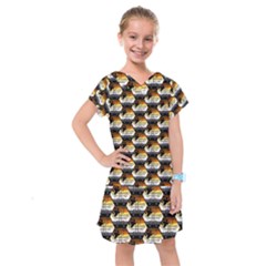 Hackers Town Void Mantis Hexagon Bear Pride Flag Kids  Drop Waist Dress