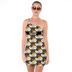 Hackers Town Void Mantis Hexagon Bear Pride Flag One Soulder Bodycon Dress