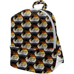 Hackers Town Void Mantis Hexagon Bear Pride Flag Zip Up Backpack by WetdryvacsLair