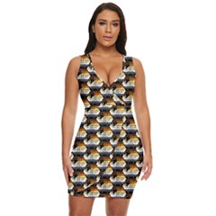 Hackers Town Void Mantis Hexagon Bear Pride Flag Draped Bodycon Dress by WetdryvacsLair