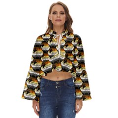 Hackers Town Void Mantis Hexagon Bear Pride Flag Boho Long Bell Sleeve Top