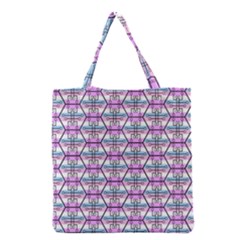 Hackers Town Void Mantis Hexagon Bigender Pride Flag Grocery Tote Bag by WetdryvacsLair