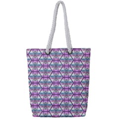 Hackers Town Void Mantis Hexagon Bigender Pride Flag Full Print Rope Handle Tote (small) by WetdryvacsLair