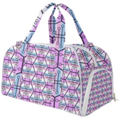 Hackers Town Void Mantis Hexagon Bigender Pride Flag Burner Gym Duffel Bag