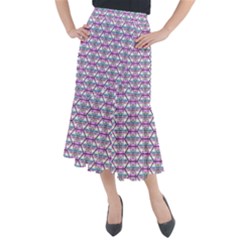 Hackers Town Void Mantis Hexagon Bigender Pride Flag Midi Mermaid Skirt