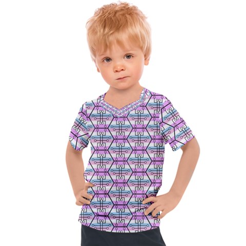 Hackers Town Void Mantis Hexagon Bigender Pride Flag Kids  Sports Tee by WetdryvacsLair