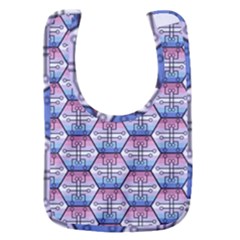 Hackers Town Void Mantis Hexagon Bigender Seven 7 Stripe Pride Flag Baby Bib by WetdryvacsLair