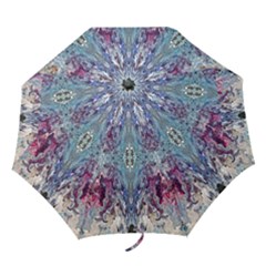 Abstract Kaleidoscope Folding Umbrellas by kaleidomarblingart