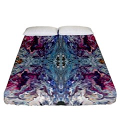 Abstract Kaleidoscope Fitted Sheet (california King Size) by kaleidomarblingart