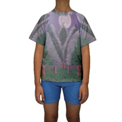 Purple haze  Kids  Short Sleeve Swimwear