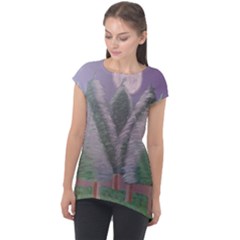 Purple haze  Cap Sleeve High Low Top