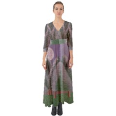 Purple haze  Button Up Boho Maxi Dress