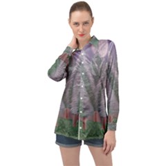 Purple haze  Long Sleeve Satin Shirt