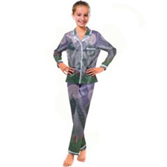 Purple haze  Kid s Satin Long Sleeve Pajamas Set