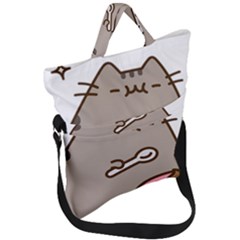 Cat Kitten Fold Over Handle Tote Bag by Jancukart