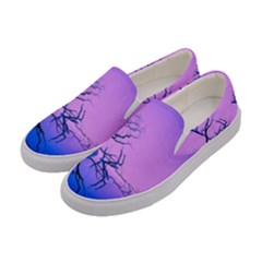 Nature-inspiration-trees-blue Women s Canvas Slip Ons by Jancukart