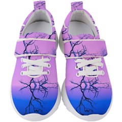 Nature-inspiration-trees-blue Kids  Velcro Strap Shoes by Jancukart