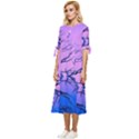 Nature-inspiration-trees-blue Bow Sleeve Chiffon Midi Dress View2