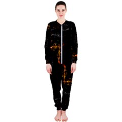 Abstract-animated-ornament-background-fractal-art- OnePiece Jumpsuit (Ladies)