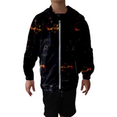 Abstract-animated-ornament-background-fractal-art- Kids  Hooded Windbreaker