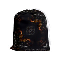 Abstract-animated-ornament-background-fractal-art- Drawstring Pouch (XL)