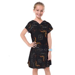 Abstract-animated-ornament-background-fractal-art- Kids  Drop Waist Dress