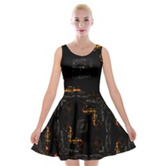 Abstract-animated-ornament-background-fractal-art- Velvet Skater Dress