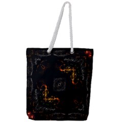 Abstract-animated-ornament-background-fractal-art- Full Print Rope Handle Tote (Large)