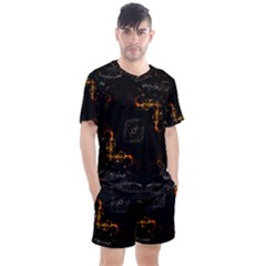 Abstract-animated-ornament-background-fractal-art- Men s Mesh Tee and Shorts Set