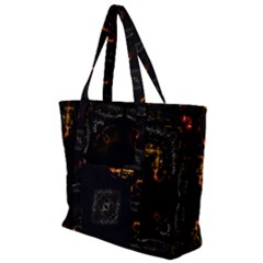 Abstract-animated-ornament-background-fractal-art- Zip Up Canvas Bag