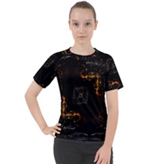 Abstract-animated-ornament-background-fractal-art- Women s Sport Raglan Tee