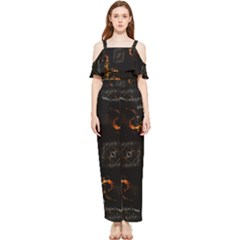 Abstract-animated-ornament-background-fractal-art- Draped Sleeveless Chiffon Jumpsuit