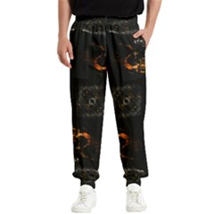 Abstract-animated-ornament-background-fractal-art- Men s Elastic Waist Pants