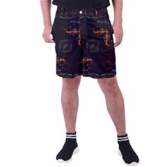 Abstract-animated-ornament-background-fractal-art- Men s Pocket Shorts