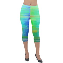 Colors-rainbow-chakras-style Lightweight Velour Capri Leggings  by Jancukart