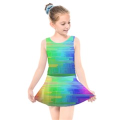 Colors-rainbow-chakras-style Kids  Skater Dress Swimsuit by Jancukart