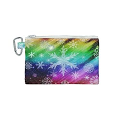 Christmas-snowflake-background Canvas Cosmetic Bag (small) by Jancukart
