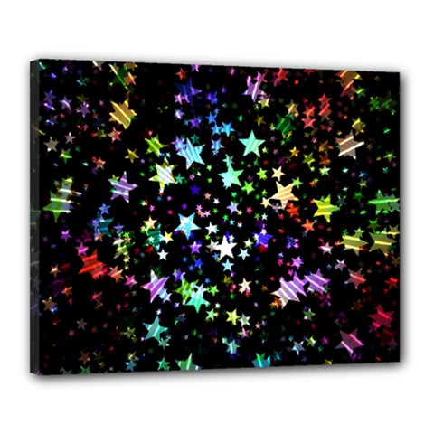 Christmas-star-gloss-lights-light Canvas 20  X 16  (stretched)