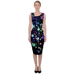 Christmas-star-gloss-lights-light Sleeveless Pencil Dress