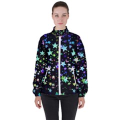 Christmas-star-gloss-lights-light Women s High Neck Windbreaker by Jancukart