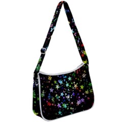 Christmas-star-gloss-lights-light Zip Up Shoulder Bag by Jancukart