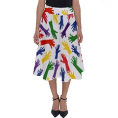 Integration-inclusion-hands-help Perfect Length Midi Skirt by Jancukart