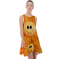 Sun-sunflower-joy-smile-summer Frill Swing Dress by Jancukart