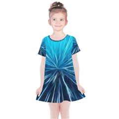 Background-structure-lines Kids  Simple Cotton Dress